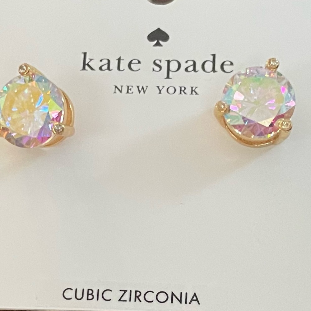 Kate Spade New York “Rise and Shine” Brilliant Round Stud Earrings - New - Picture 2 of 4